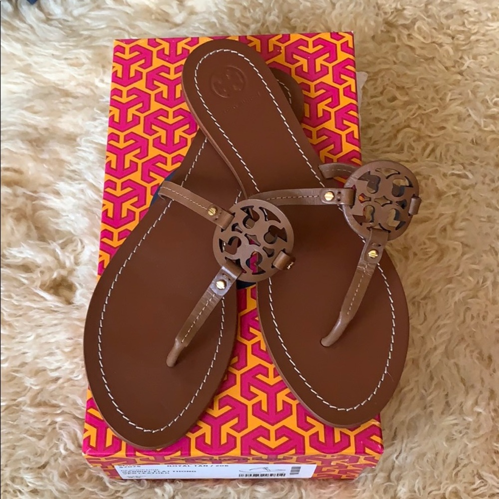 Tory Burch Royal Tan Gabriel Sandal... NIB 9.5